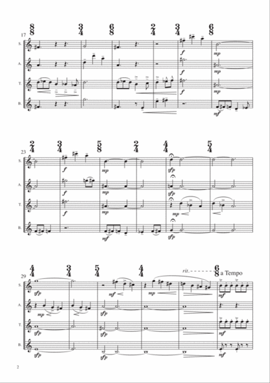 Impressions for saxophone quartet Saxophone Quartet scores gallery preview page 4