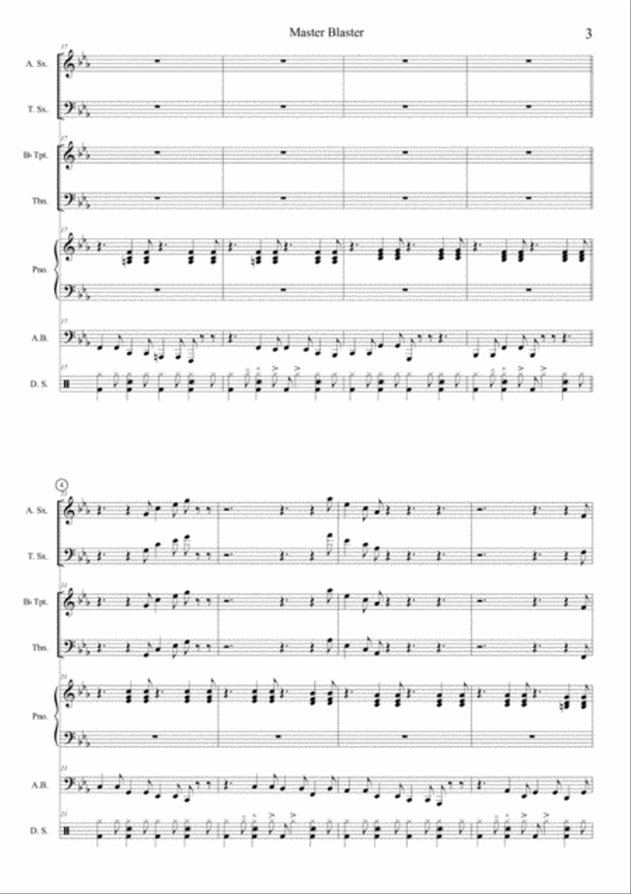 Master Blaster Jazz Ensemble scores gallery preview page 3