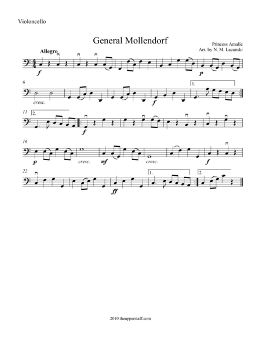 General Mollendorf String Quartet scores gallery preview page 1