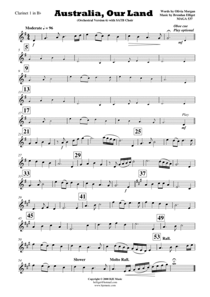 Australia Our Land - Orchestra with SATB Choir and Piano image number null