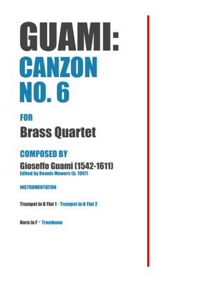 "Canzon No. 6" for Brass Quartet - Gioseffo Guami