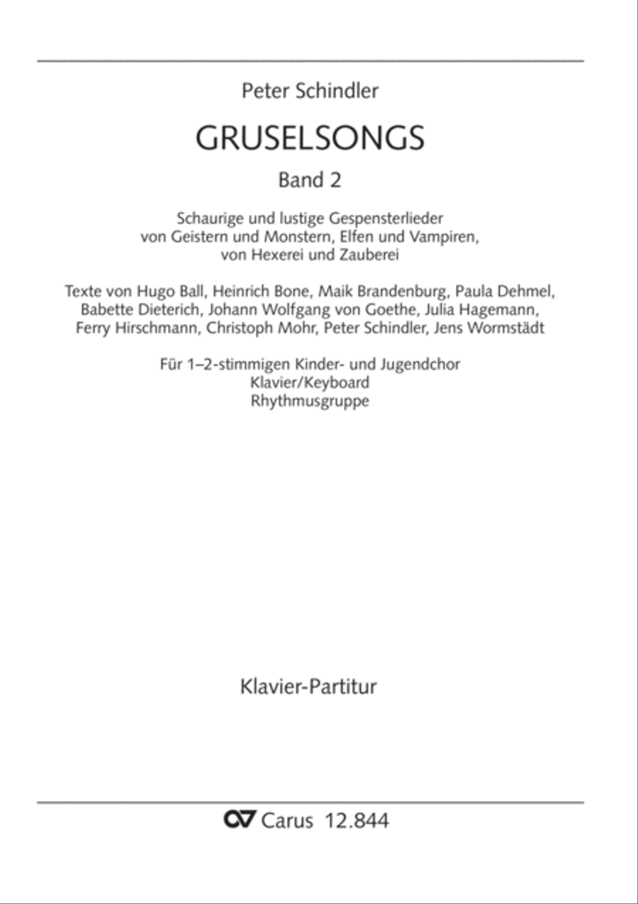 Gruselmonsterzaubersongs. Heft II Children's Choir scores gallery preview page 2