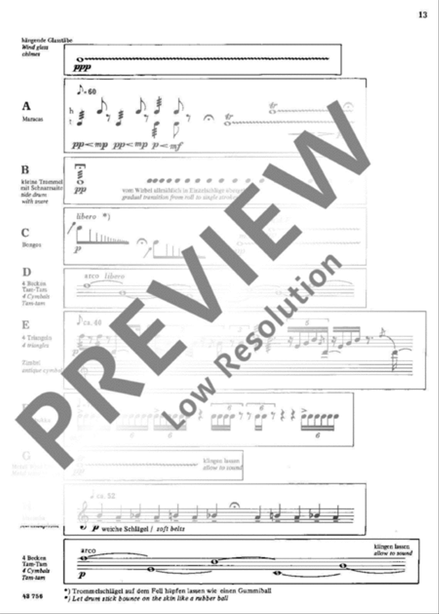 Katalog II Percussion scores gallery preview page 14