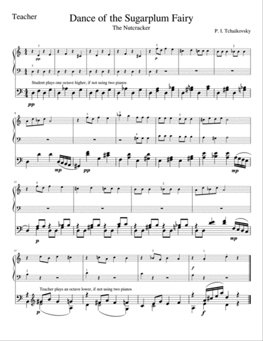 Dance of the Sugarplum Fairy (piano duo) Dance of the Sugarplum Fairy (piano duo) 1 Piano, 4-Hands scores gallery preview page 2