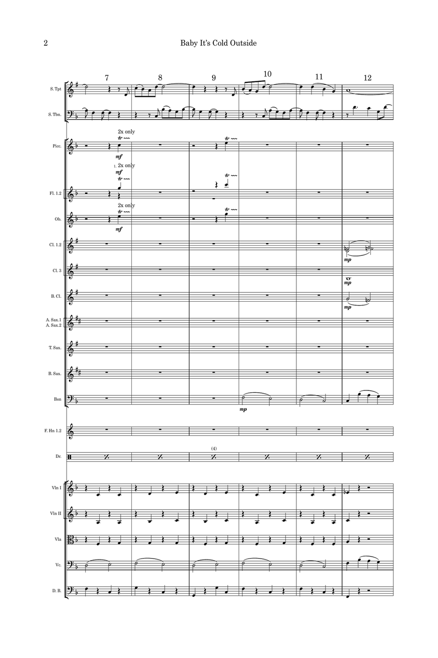 Baby, It's Cold Outside Full Orchestra scores gallery preview page 2