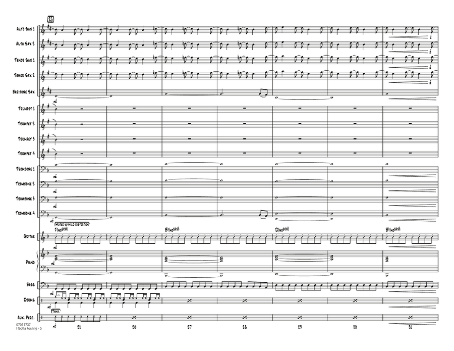I Gotta Feeling - Full Score Jazz Ensemble scores gallery preview page 5