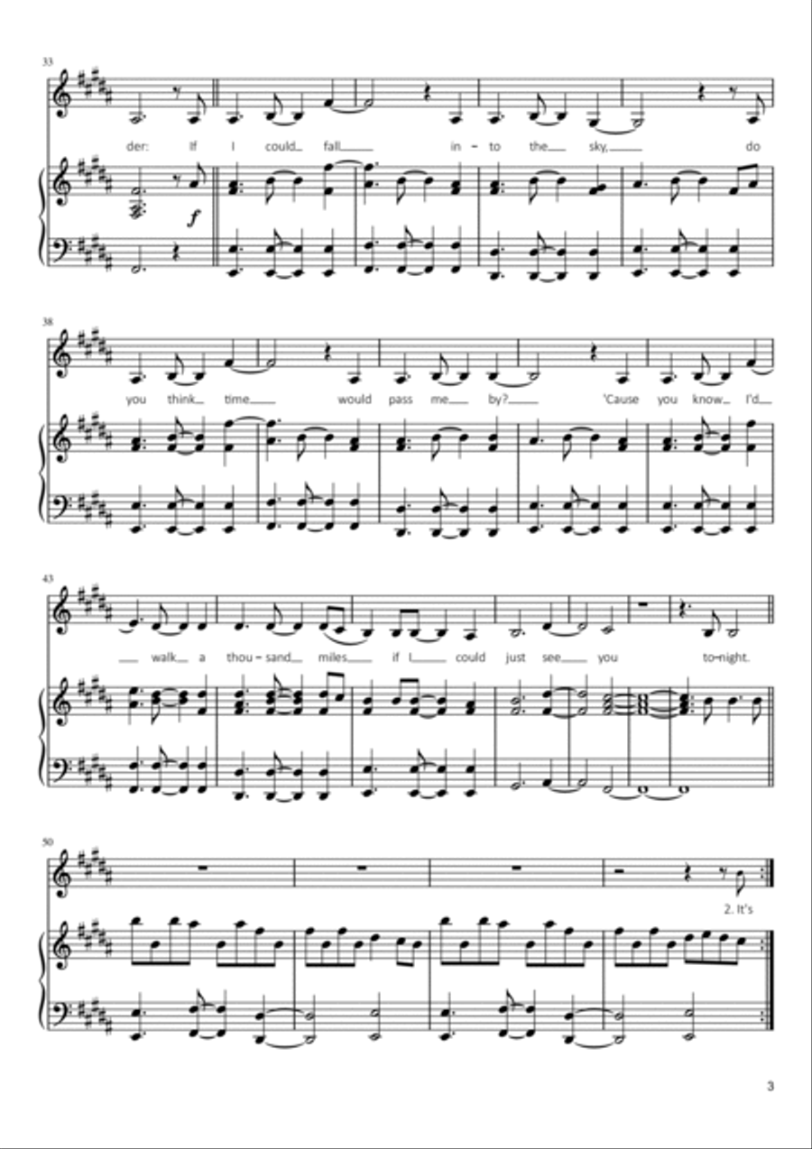 A Thousand Miles Voice scores gallery preview page 3