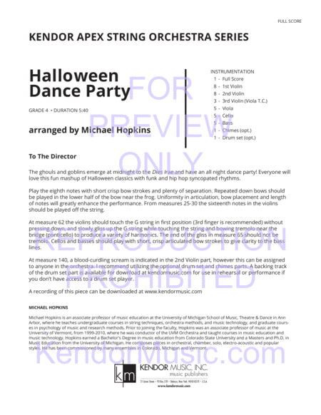 Halloween Dance Party (Full Score)