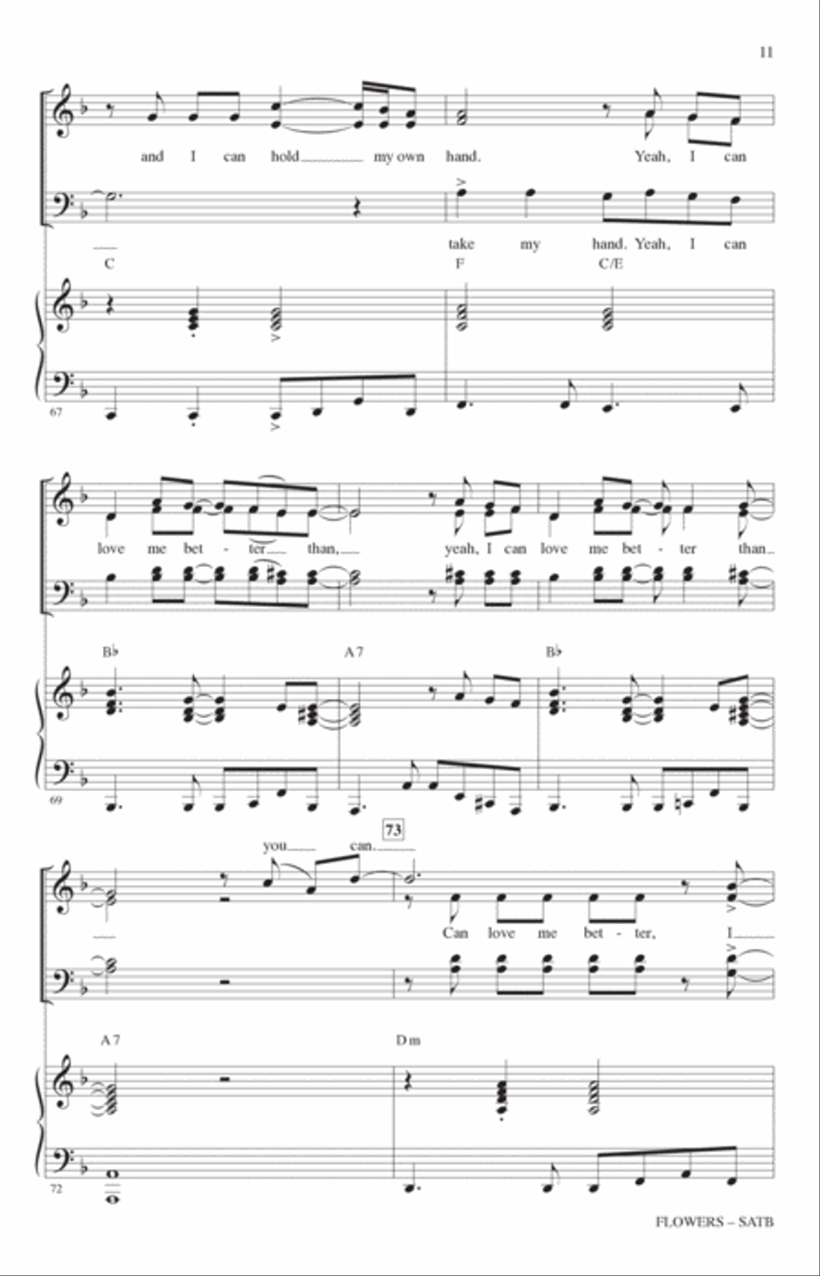 Flowers (arr. Mark Brymer) 4-Part scores gallery preview page 10