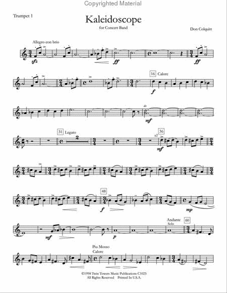 Kaleidoscope Concert Band scores gallery preview page 22