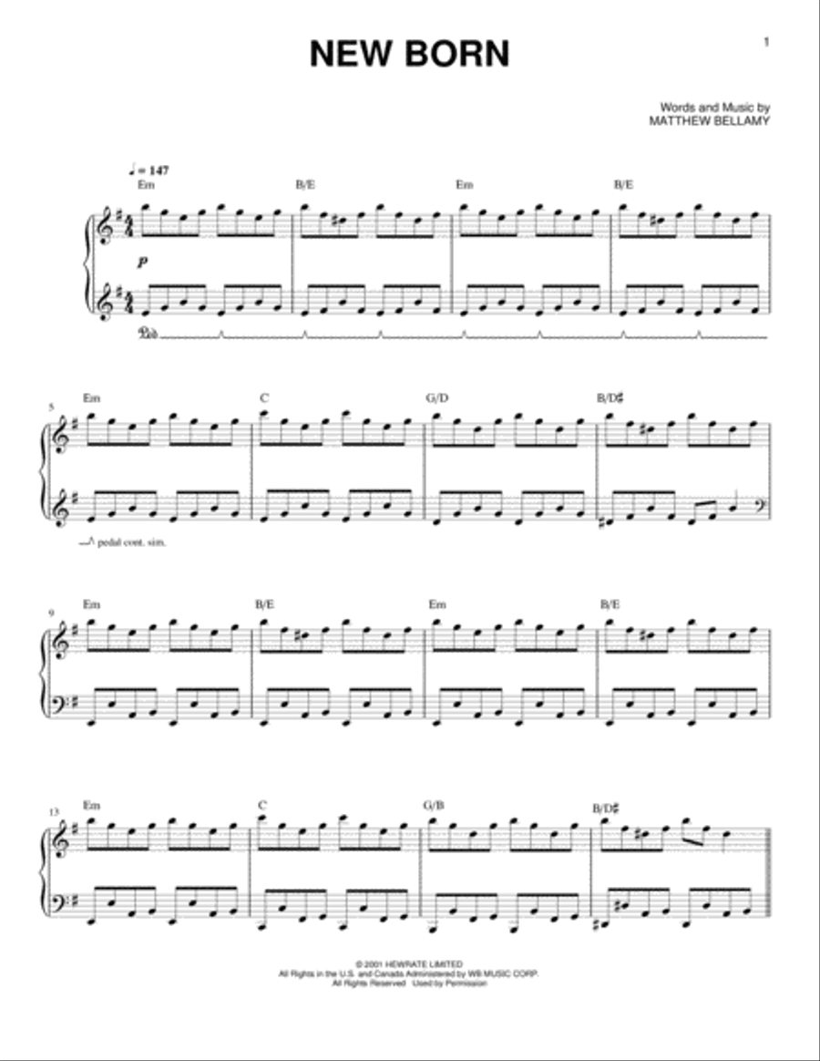 New Born Easy Piano scores gallery preview page 1