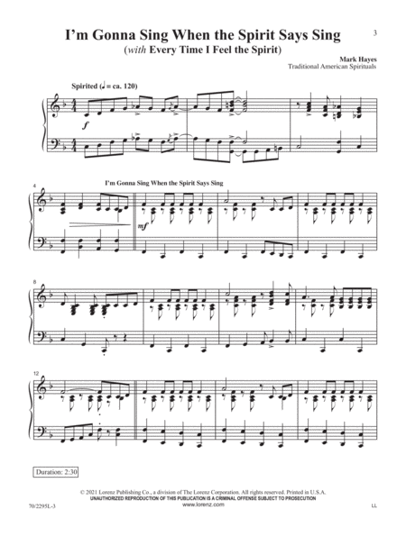 Mark Hayes: Spirituals for the Intermediate Pianist by Mark Hayes Piano Solo - Sheet Music