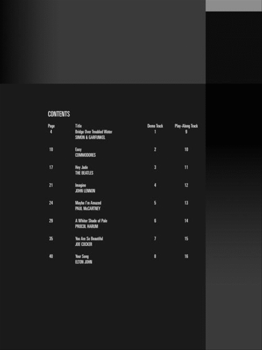 Rock Ballads Rock Ballads Piano scores gallery preview page 4