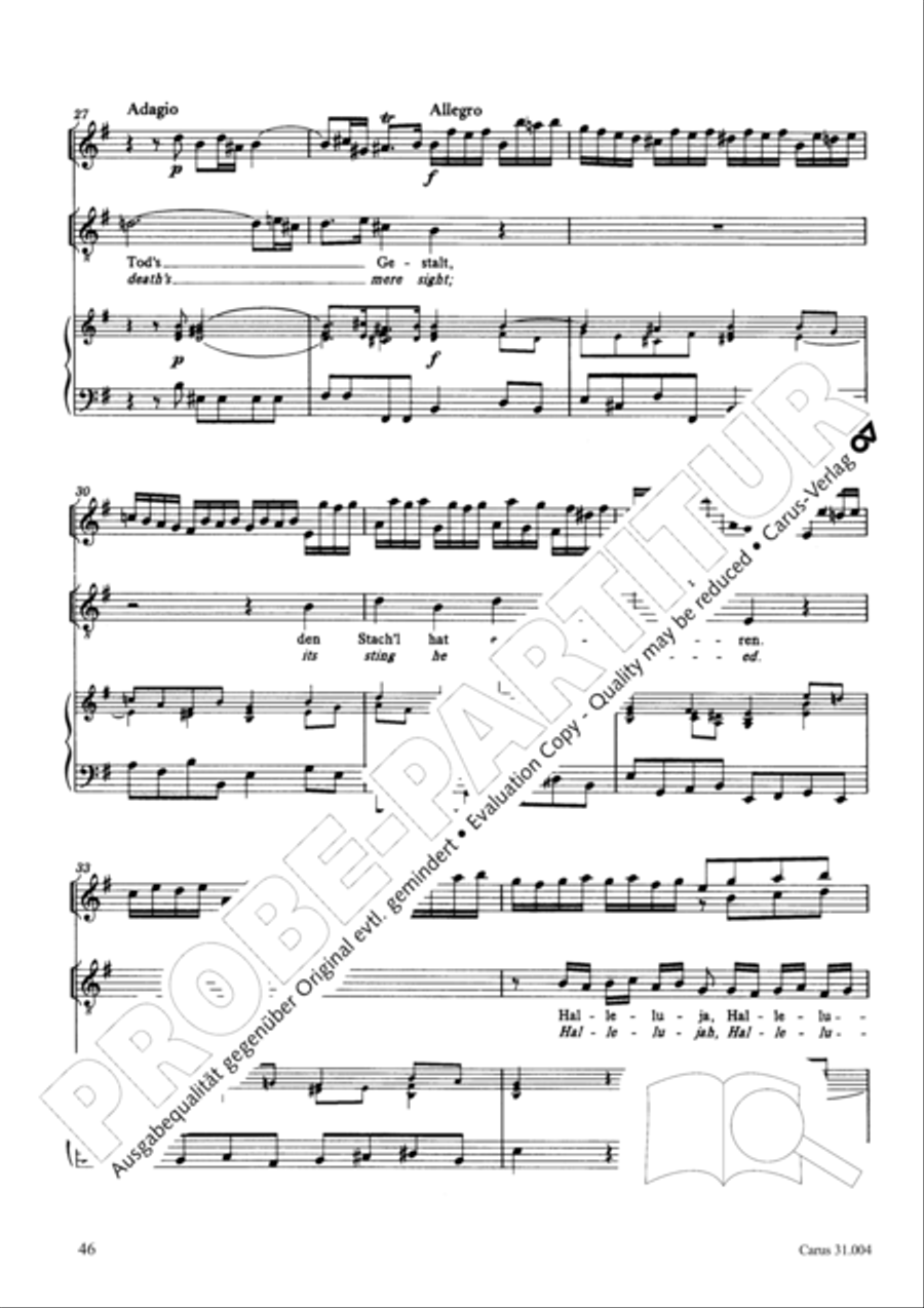 Christ lay in death's cold prison (Christ lag in Todesbanden) 4-Part scores gallery preview page 47