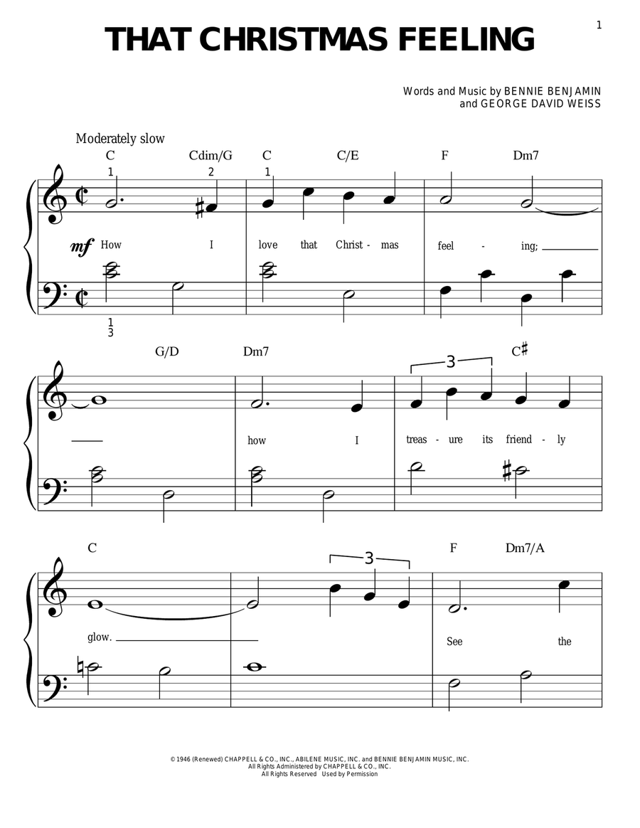 That Christmas Feeling Easy Piano scores gallery preview page 1