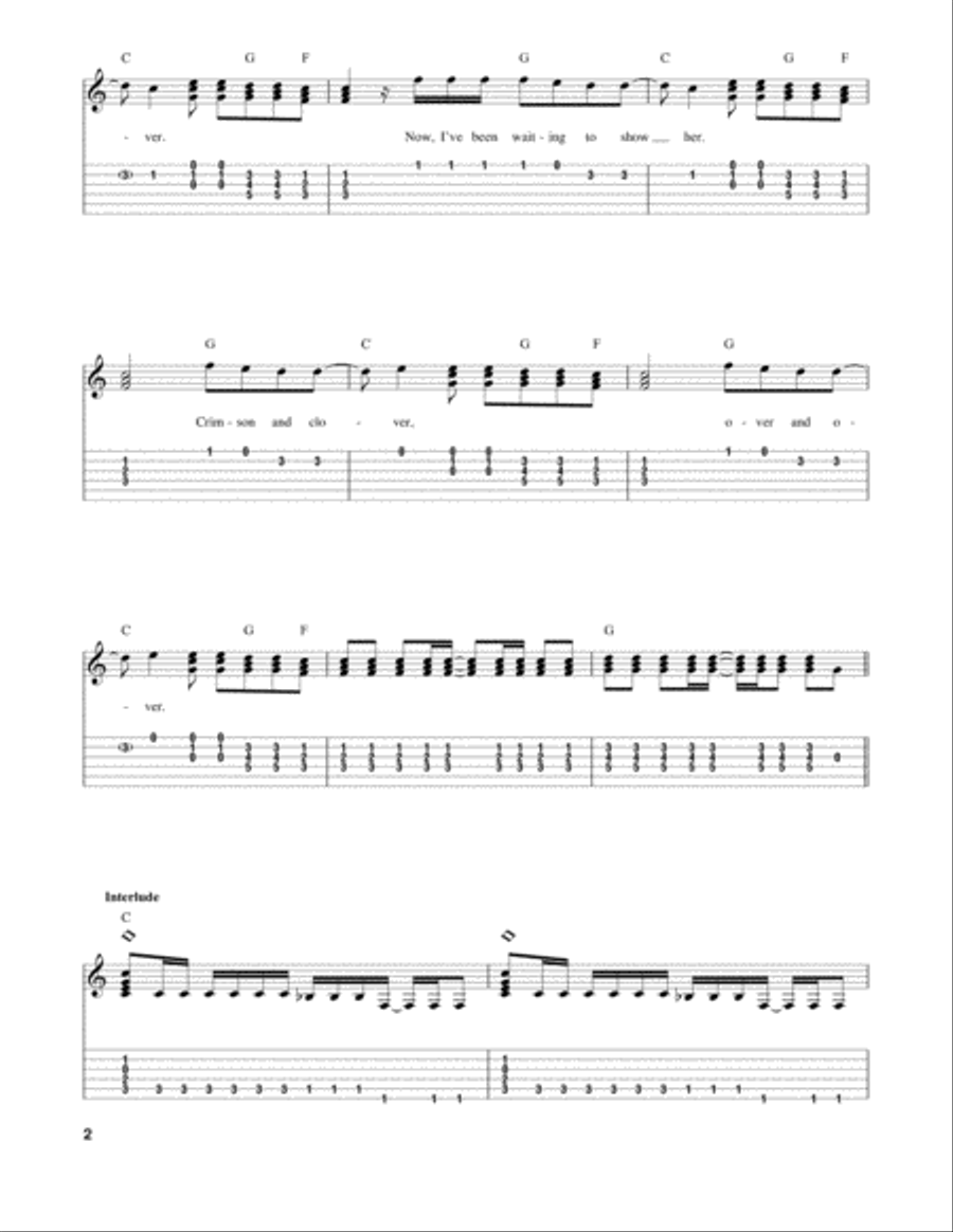 Crimson And Clover Crimson And Clover Acoustic Guitar scores gallery preview page 2