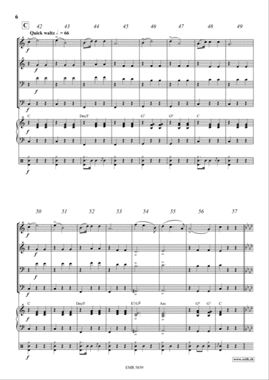 Emperor Waltz Brass Ensemble scores gallery preview page 6