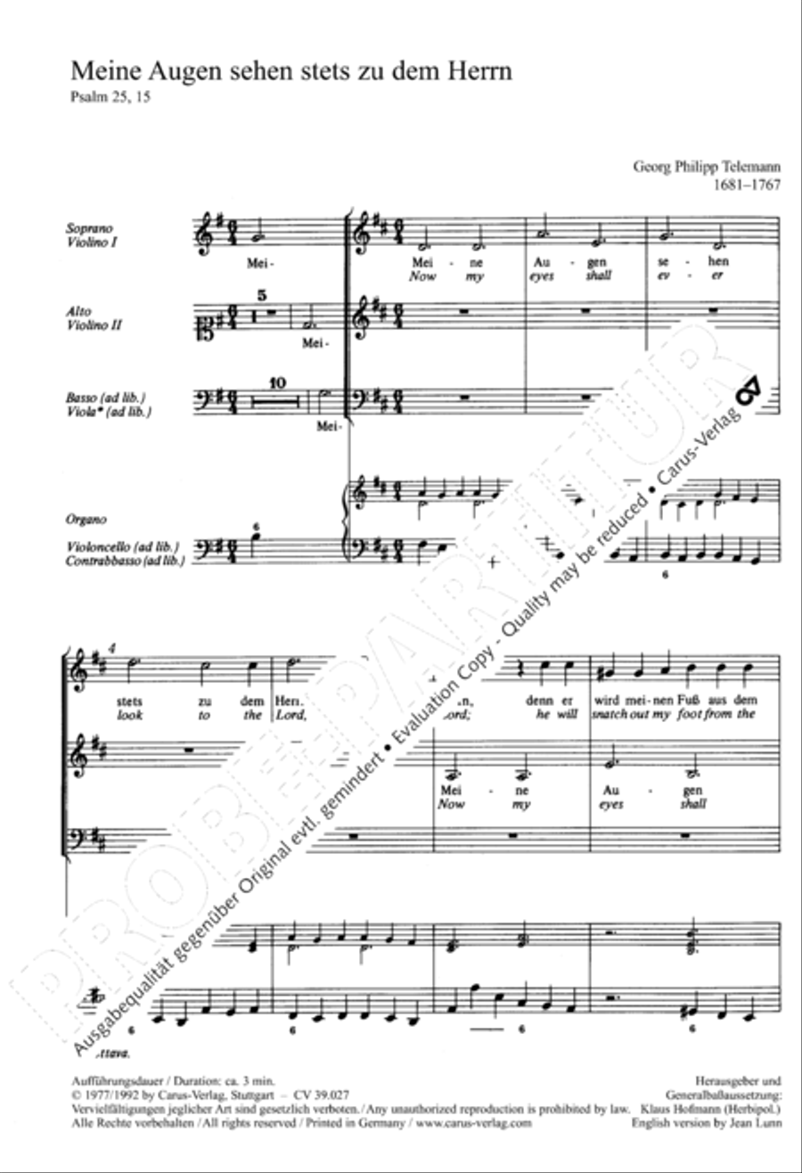 Now my eyes shall ever look to the Lord (Meine Augen sehen stets zu dem Herrn) SA scores gallery preview page 3