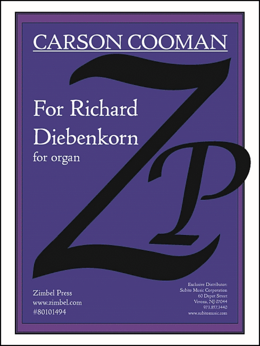 For Richard Diebenkorn