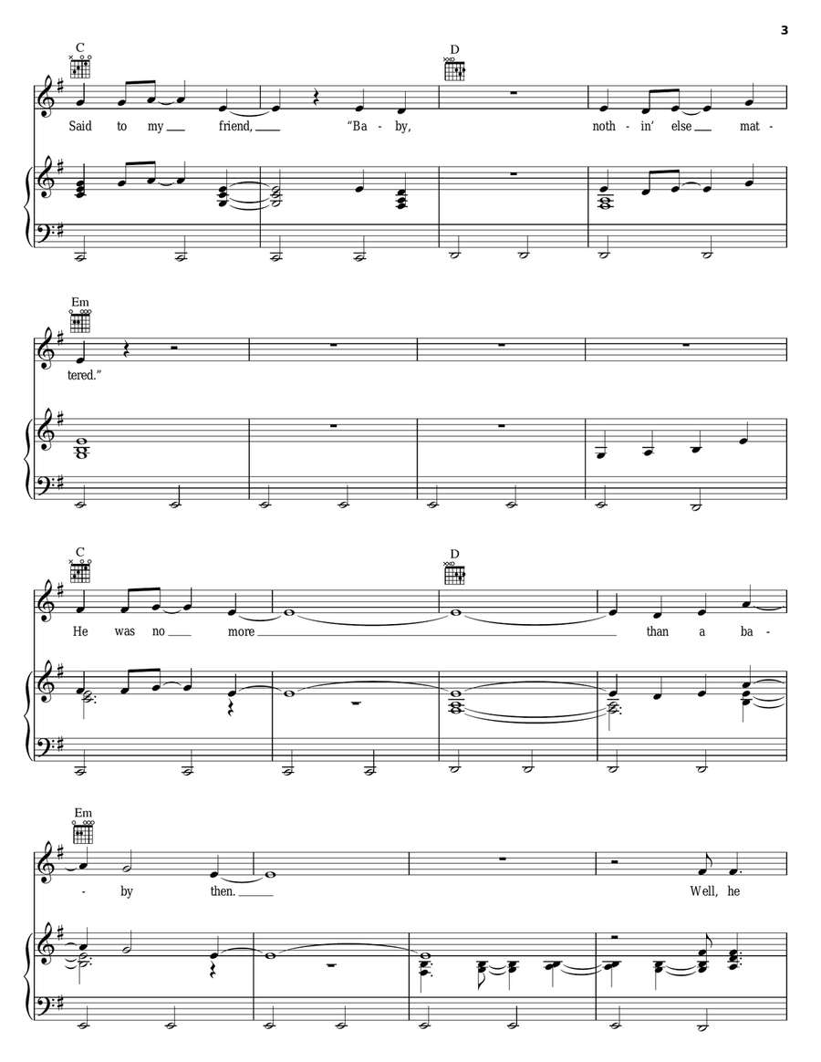 Edge Of Seventeen Piano, Vocal, Guitar scores gallery preview page 3