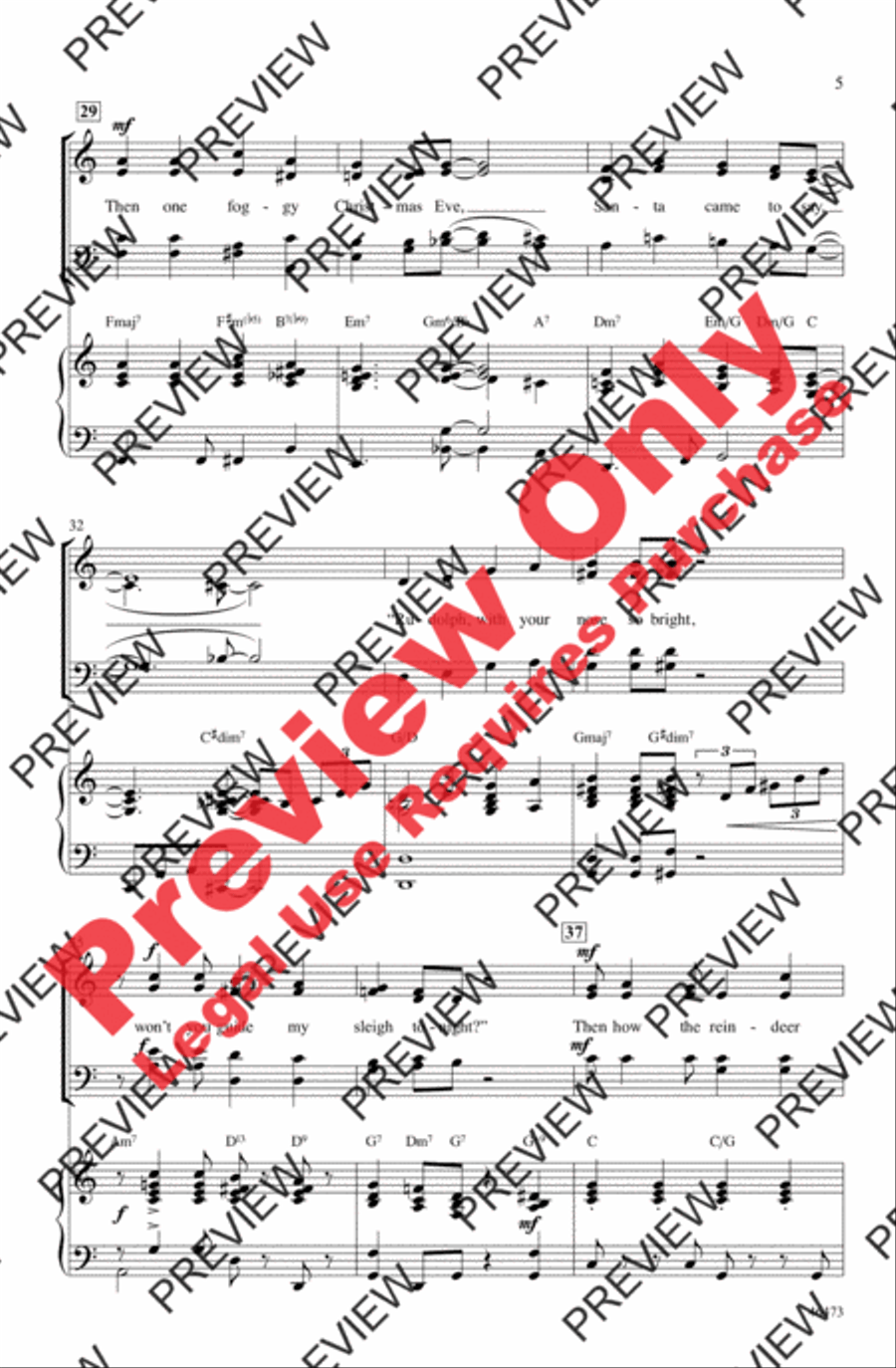 Rudolph, Frosty, and Suzy 4-Part scores gallery preview page 5