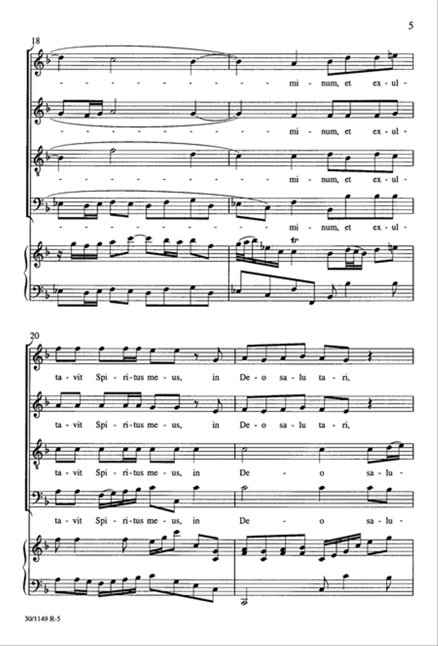 Magnificat in F - Choral Score 4-Part scores gallery preview page 15