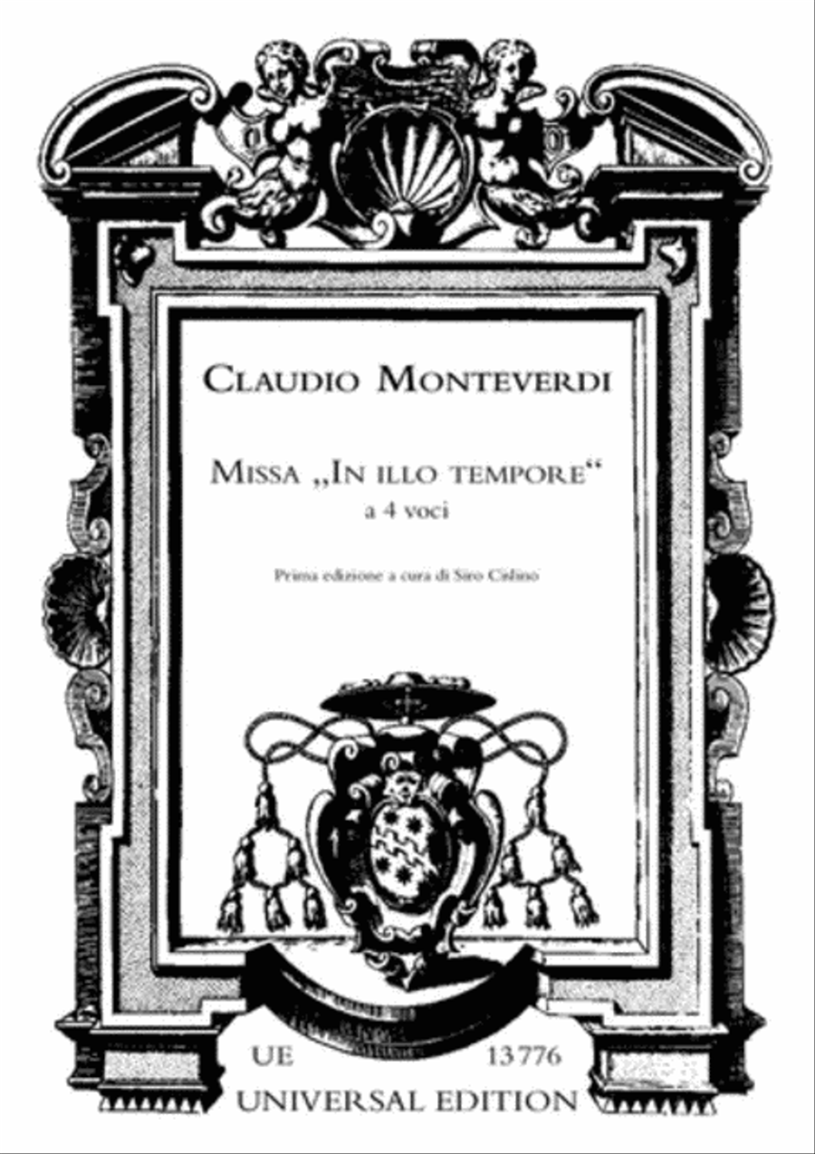Missa in Illo Tempore, Vocal Score by Claudio Monteverdi 4-Part - Sheet Music