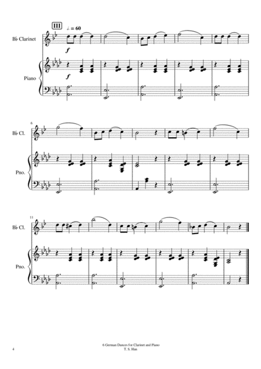 Schubert 6 German Dances for Clarinet and Piano