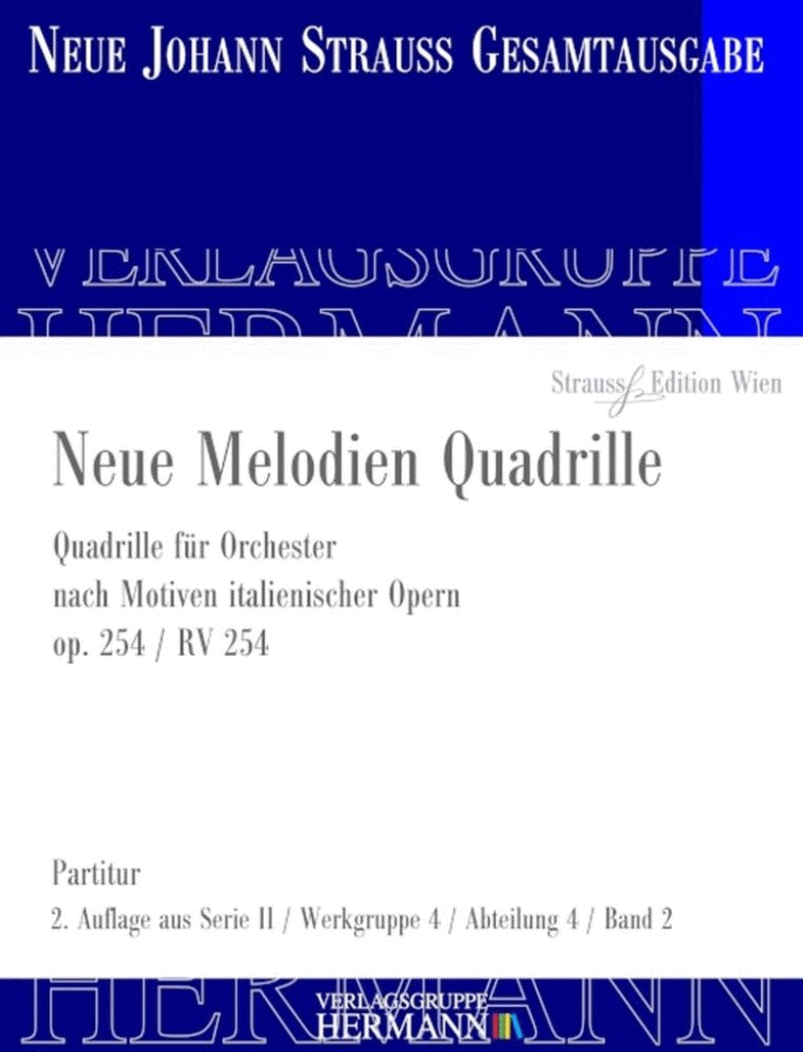 Neue Melodien Quadrille Op. 254 RV 254 Orchestra scores gallery preview page 1