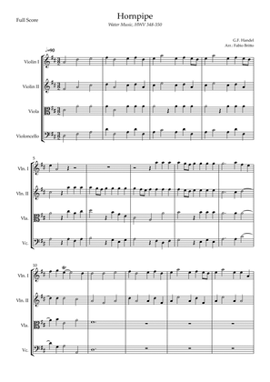 Hornpipe (G.F. Handel HWV 348-350) for String Quartet