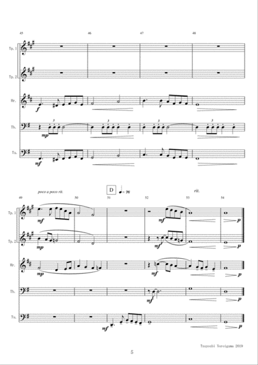 <Brass Quintet> What A Friend We Have In Jesus Brass Quintet scores gallery preview page 5