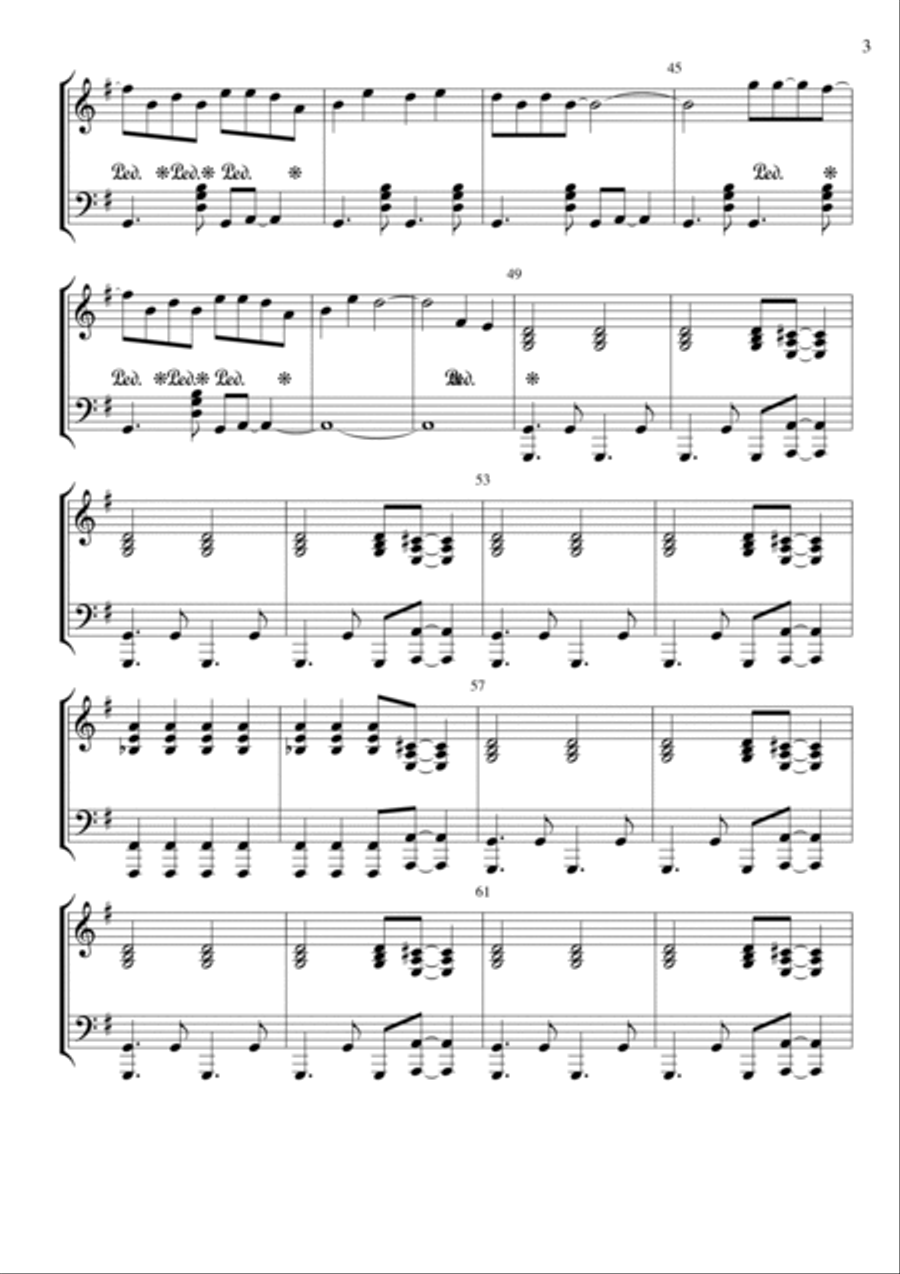 One More Time Piano Solo scores gallery preview page 3