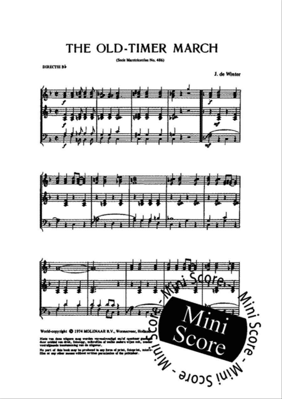 The Old Timer March Concert Band scores gallery preview page 4