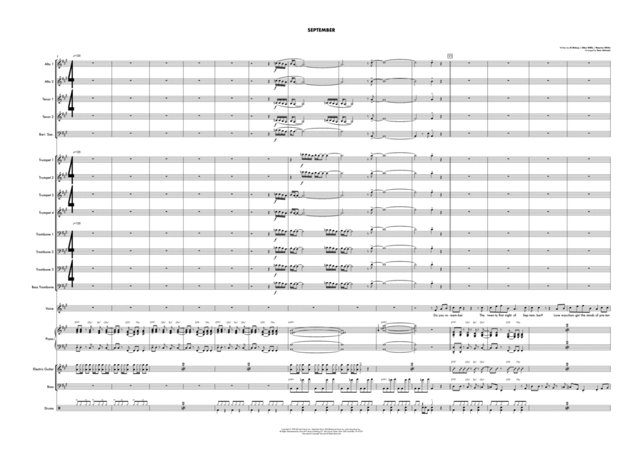 September Jazz Ensemble scores gallery preview page 1