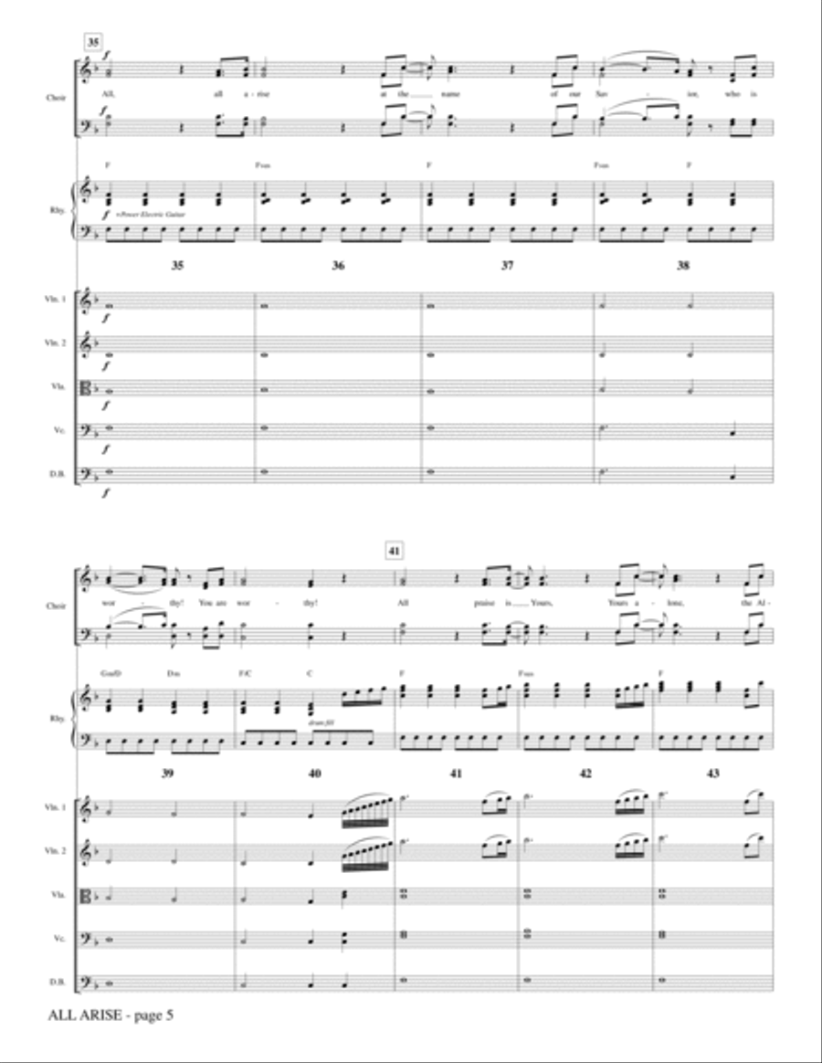 All Arise - Full Score Choir scores gallery preview page 5