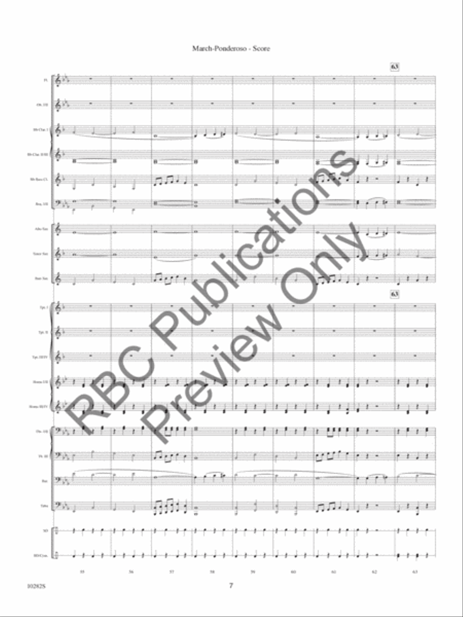 March - Ponderoso March - Ponderoso Concert Band scores gallery preview page 9