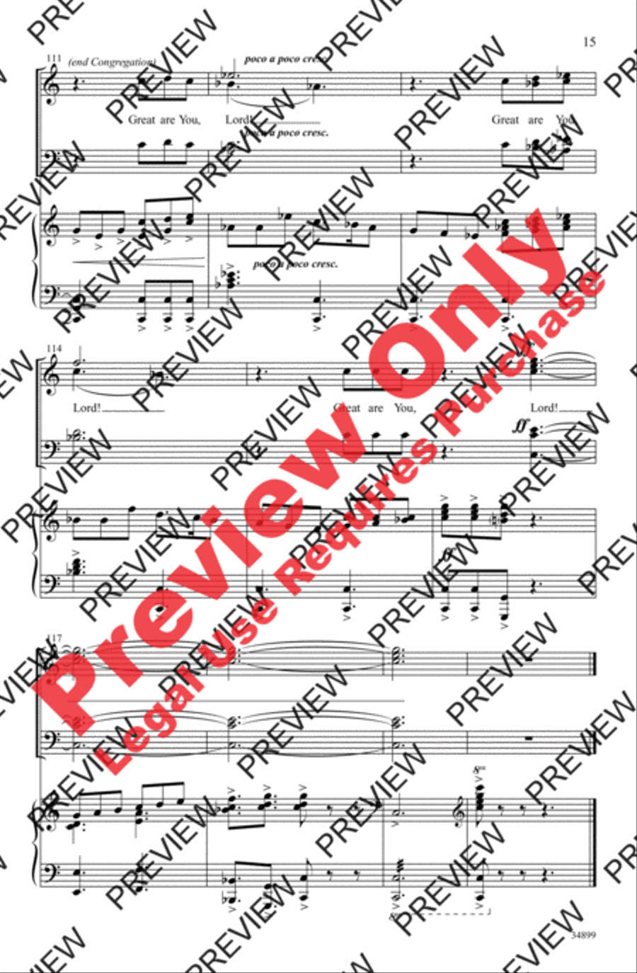 Great Is the Lord Great Is the Lord 4-Part scores gallery preview page 15