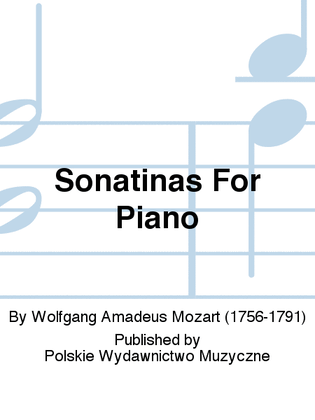 Book cover for Sonatinas For Piano