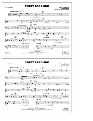 Book cover for Sweet Caroline - 2nd Bb Trumpet