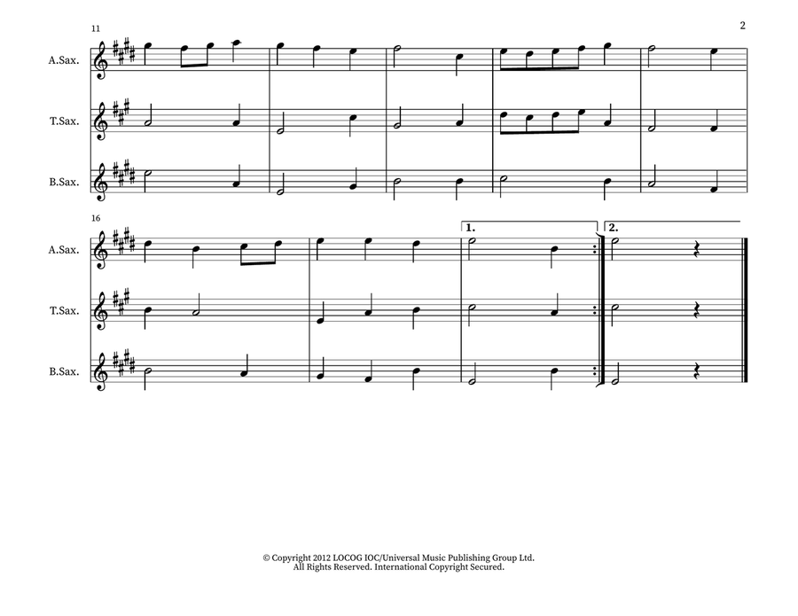 Wilhelmus (netherlands National Anthem) Woodwind Trio scores gallery preview page 2