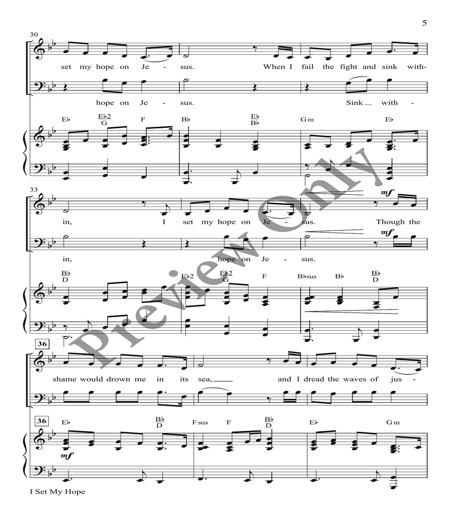 I Set My Hope Orchestration 4-Part scores gallery preview page 4