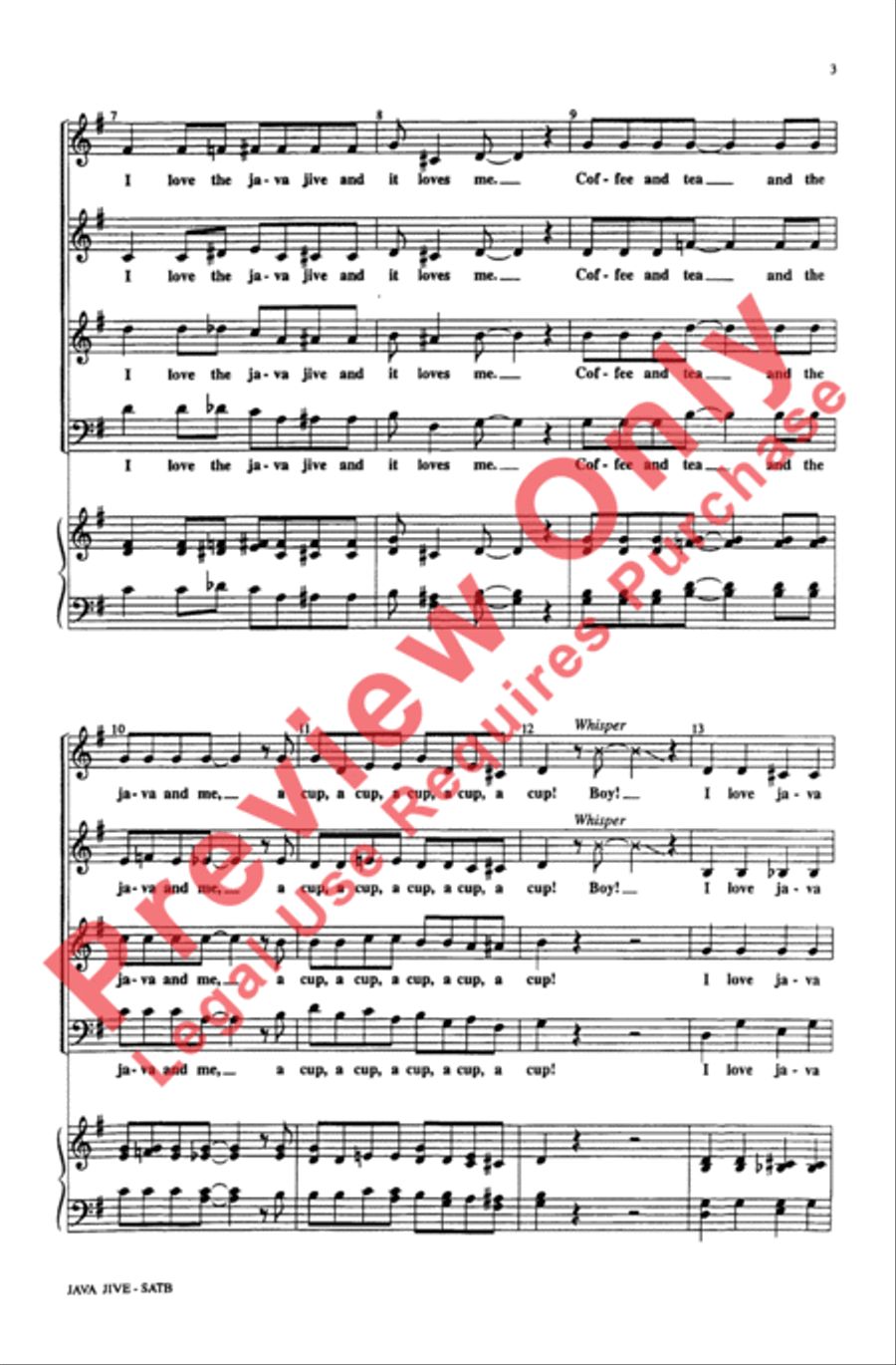 Java Jive 4-Part scores gallery preview page 3