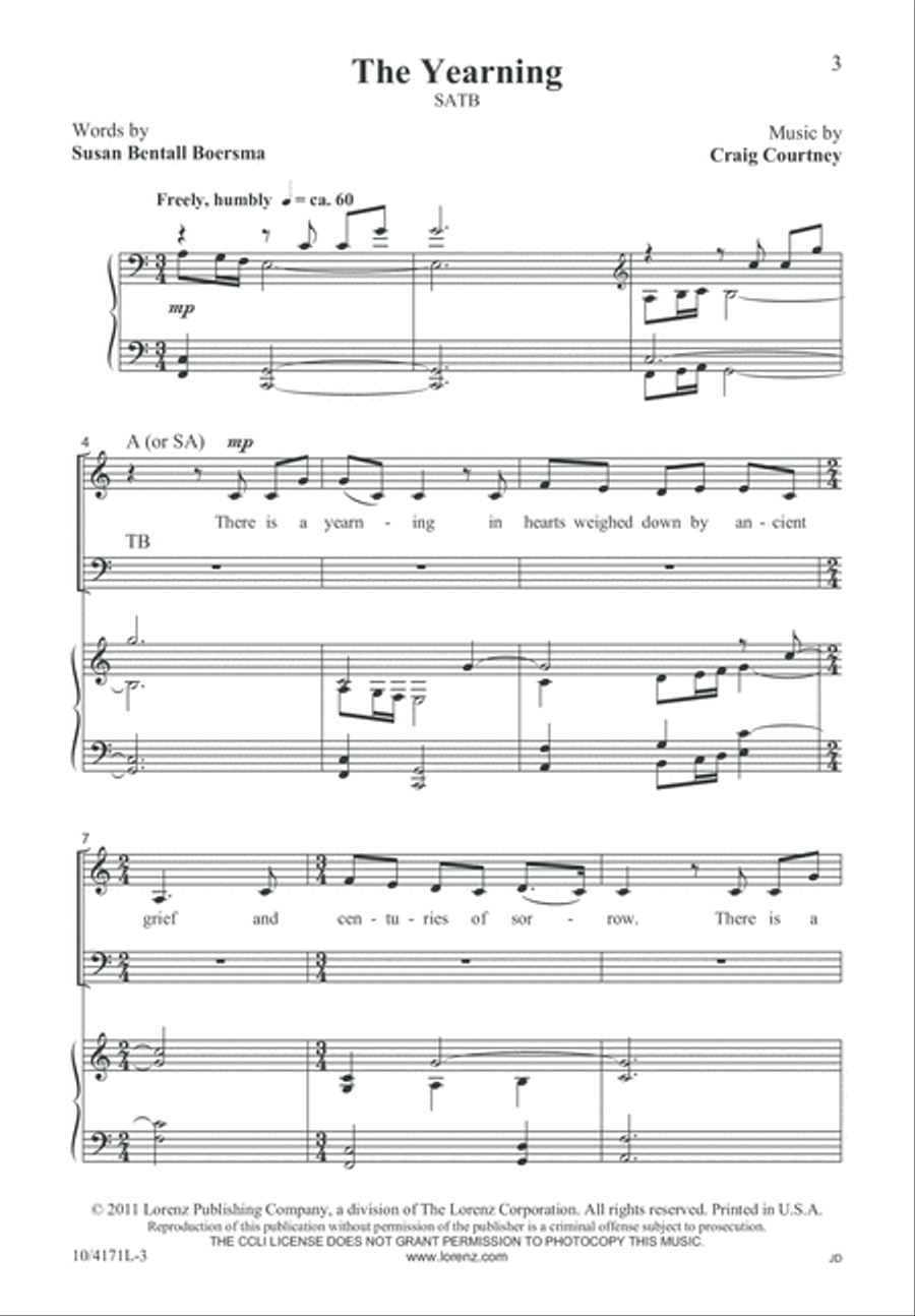 The Yearning 4-Part scores gallery preview page 3
