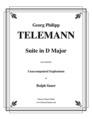 Book cover for Suite in D major for Unaccompanied Euphonium