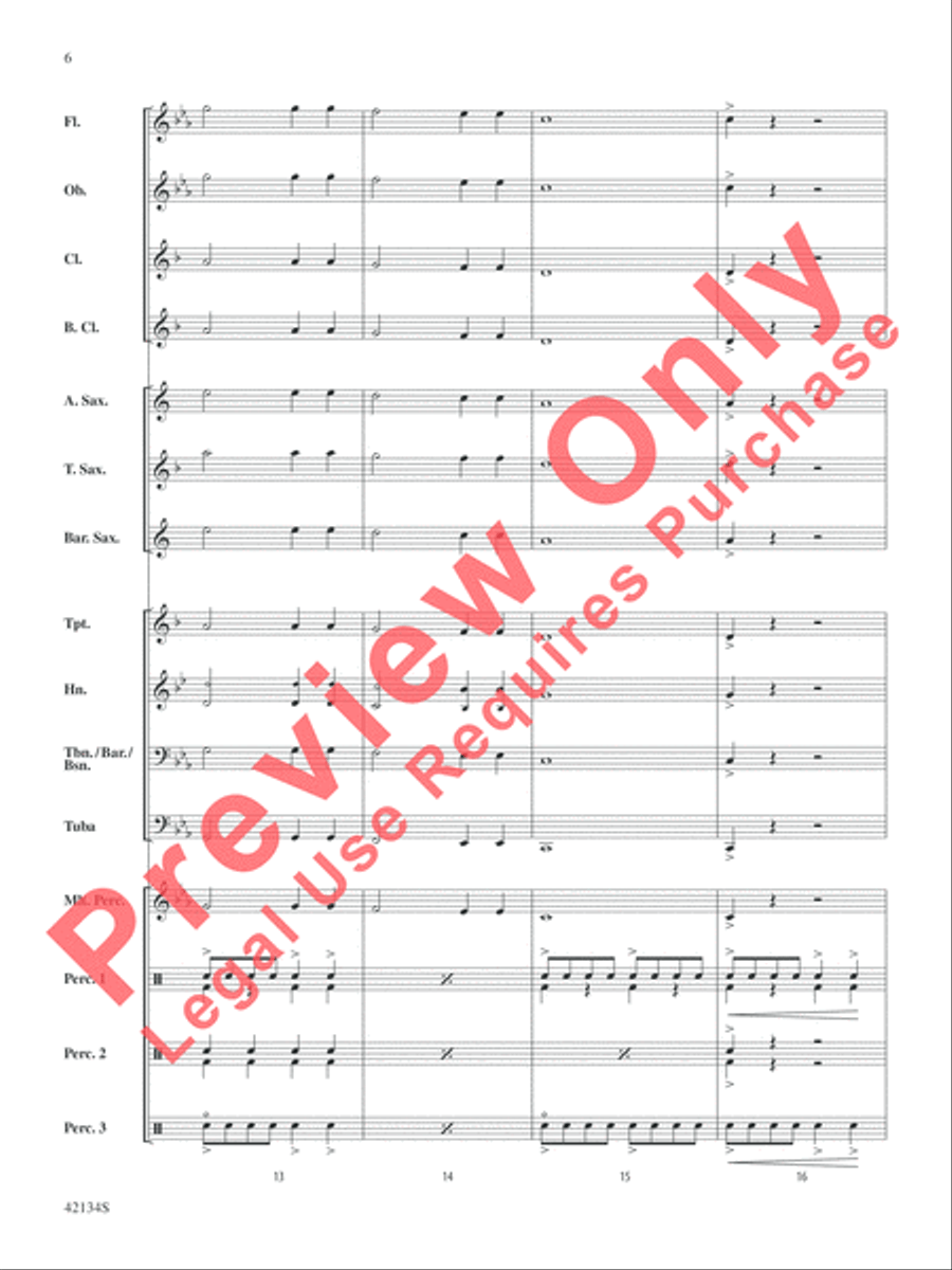 Warp Speed Concert Band scores gallery preview page 6