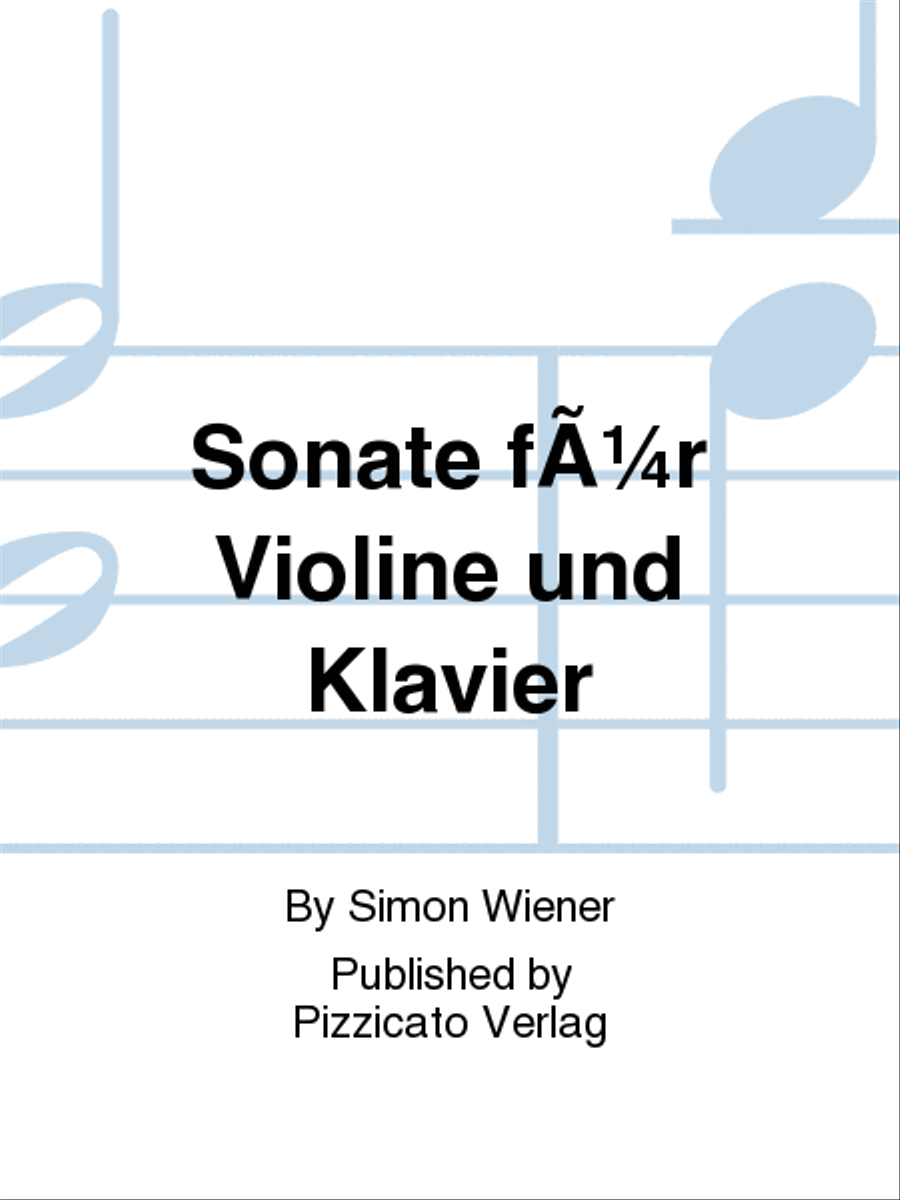 Sonate fÃ¼r Violine und Klavier Violin scores gallery preview page 1