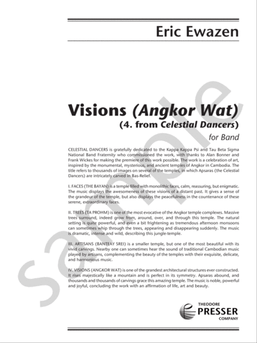 Visions (4. From Celestial Dancers) Concert Band scores gallery preview page 2