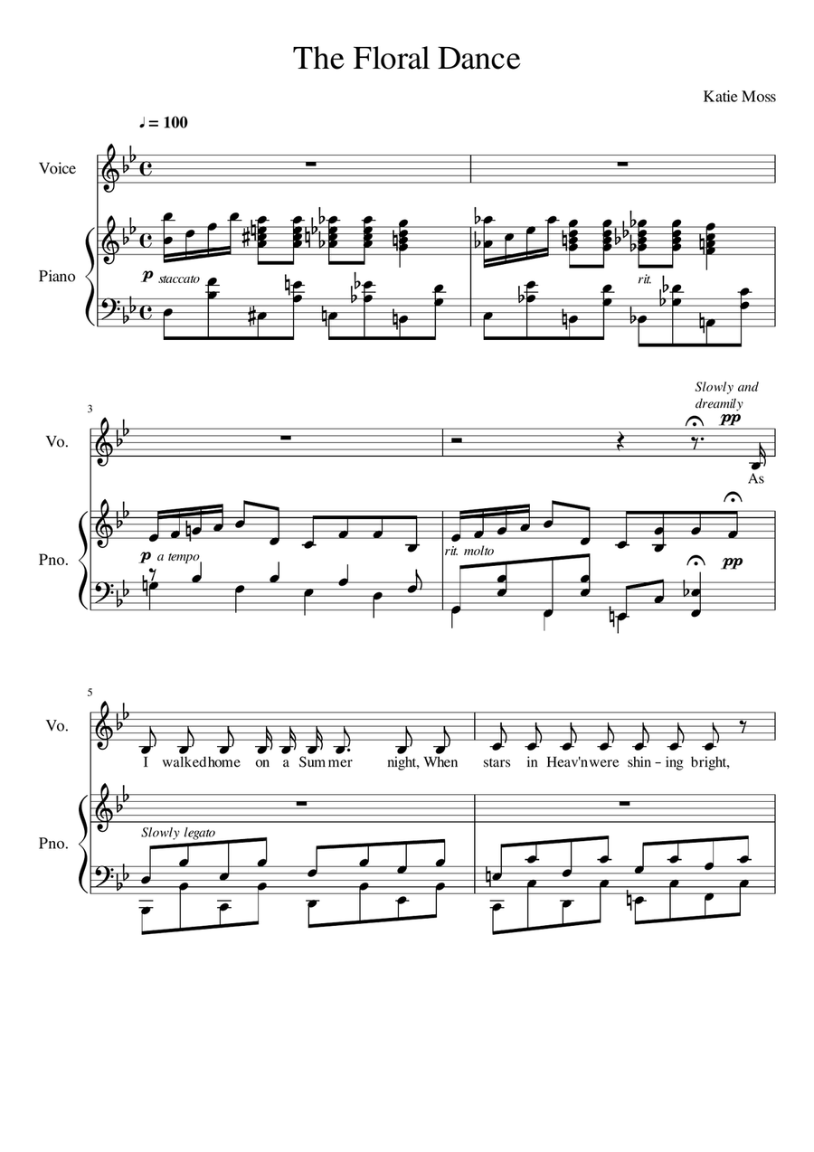 The Floral Dance - Bb Major Voice Solo scores gallery preview page 2