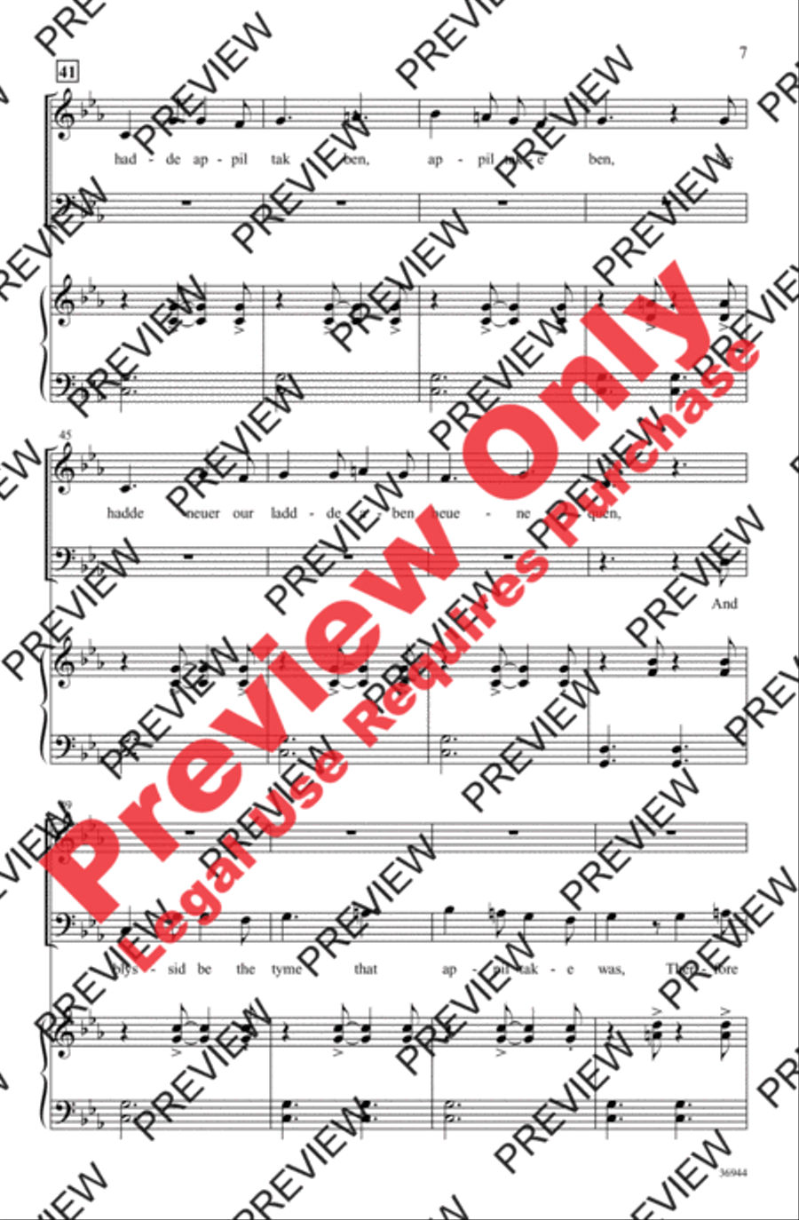Adam Lay yBounden 4-Part scores gallery preview page 7