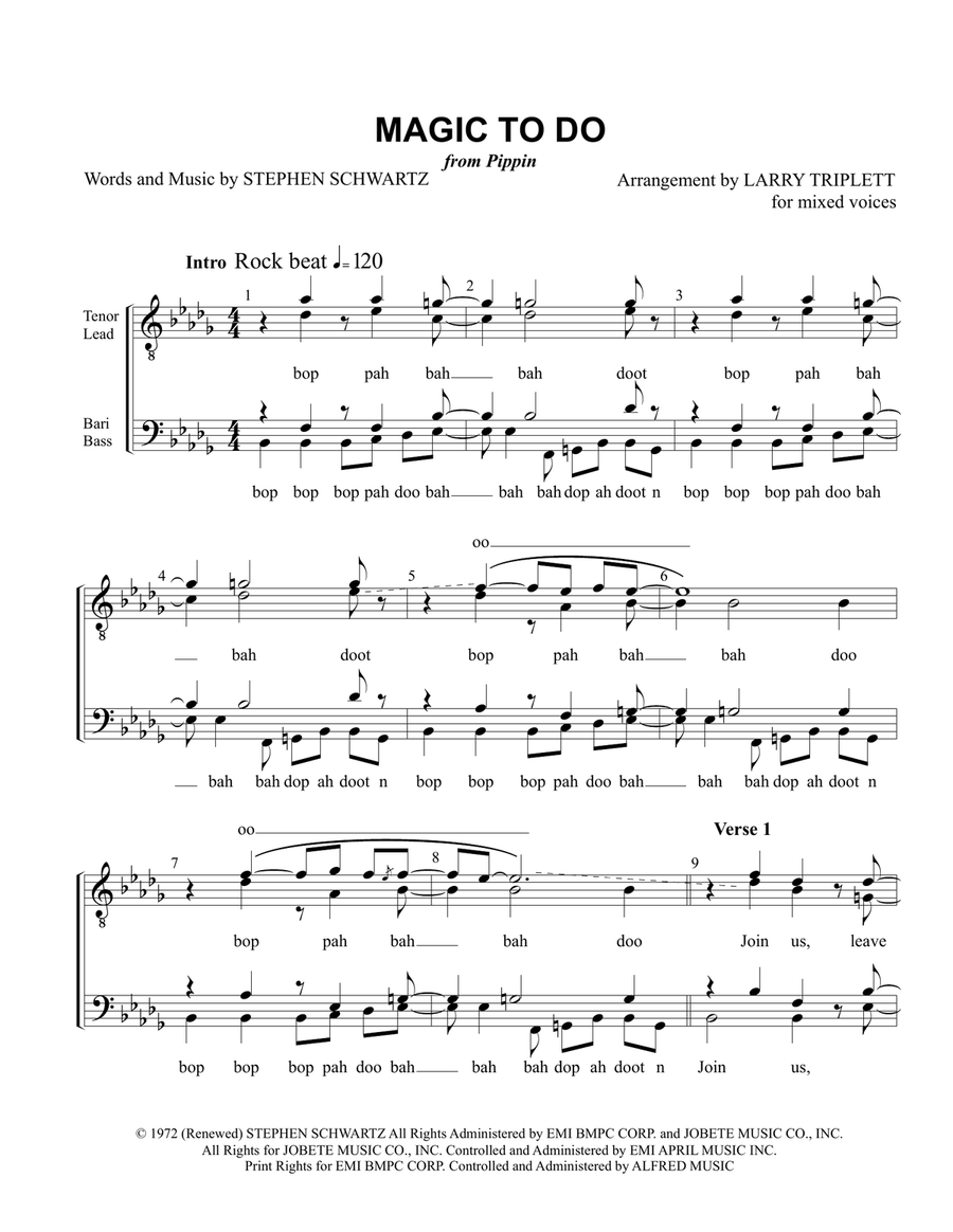 Magic To Do 4-Part scores gallery preview page 1